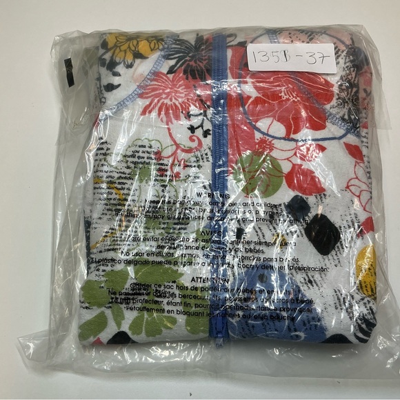 ONQUE CASUALS Floral Lightweight Oversized Zip-Up Jacket Size Small - Picture 10 of 10